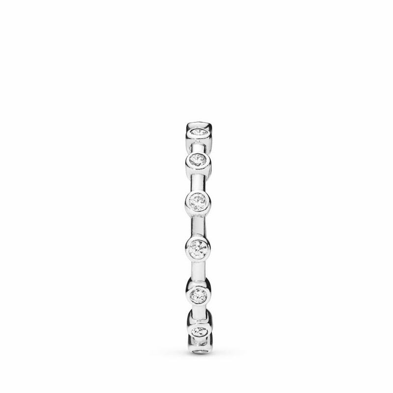 Pandora Dazzling Dots Stackable Ring - Sterling Silver/Cubic Zirconia - Canada | PY3397MG